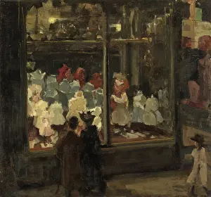 Shop Prints: Shop Window, by Isaac Israels, 1894, Dutch painting, oil on canvas