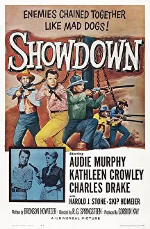 Murphy Prints: SHOWDOWN, US poster art, top center: Audie Murphy