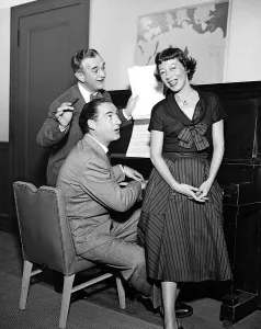 1950s Candids Prints: YOUR SHOW OF SHOWS, from left, director Max Liebman