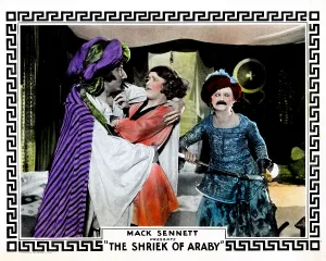 Parody Prints: THE SHRIEK OF ARABY, center and right, Kathryn McGuire, Ben Turpin, 1923
