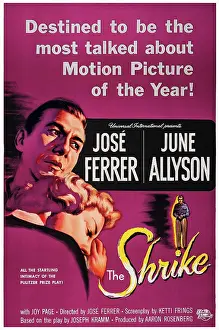 1955 Movies Prints: THE SHRIKE, l-r: Jose Ferrer, June Allyson on poster art, 1955