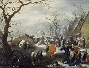 Celebration Prints: Shrove Tuesday in the Country, by Adriaen van de Venne, 1625 Dutch painting, oil on panel