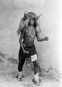 Buffalo Prints: Sia buffalo dancer. Photo by Edward S. Curtis, ca. 1926