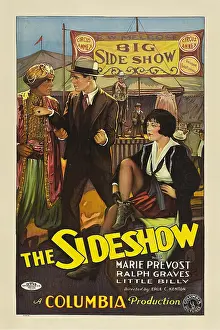 Ralph Prints: THE SIDESHOW, from left: Alan Roscoe, Ralph Graves, Marie Prevost, 1928