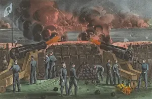 Smoke Prints: Siege of Fort Sumter from a Confederate battery on April 12-13, 1861