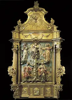 18th C Prints: SIERRA, Pedro de (1702-1760). Altarpiece of the Genealogy of Christ