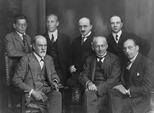 Viennese Prints: Sigmund Freud (1856-1939), with his 'secret committee' of six loyal supporters