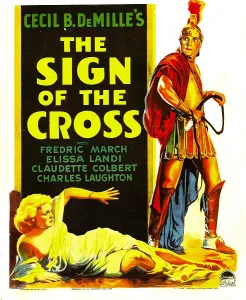 Laying Down Prints: SIGN OF THE CROSS, Elissa Landi, Fredric March on window card, 1932