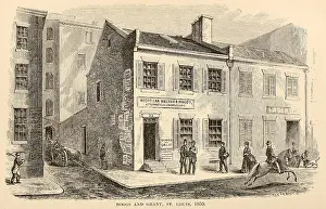 Office Prints: Sign for the office of Boggs and Grant, Real Estate Agents in St. Louis, Missouri, 1859