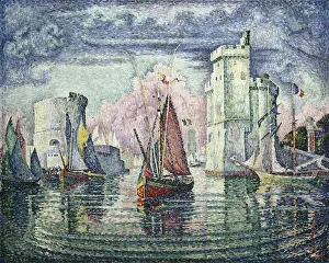 SIGNAC, Paul (1863-1935). The Port at La Rochelle. 1921. Pointillism. Oil on canvas. FRANCE. Paris. Musee d'Orsay (Orsay Museum)