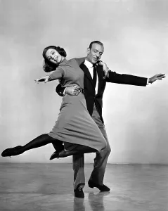 Arm Around Waist Prints: SILK STOCKINGS, Cyd Charisse, Fred Astaire, 1957