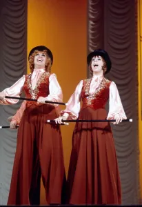 Top Hat Prints: SILLS AND BURNETT AT THE MET, from left: Beverly Sills