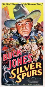 Spurs Prints: SILVER SPURS, Buck Jones on poster art, 1936