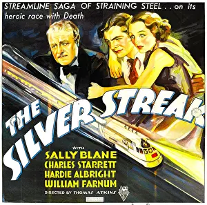 Train Prints: SILVER STREAK, from left: William Farnum, Charles Starrett, Sally Blane, 1934