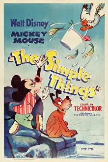 Disney Prints: THE SIMPLE THINGS, from left: Mickey Mouse, Pluto, 1953