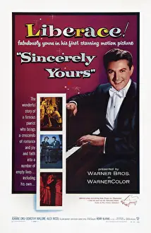 Piano Prints: SINCERELY YOURS, US poster art, Liberace, 1955
