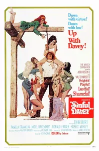 6hp Ec Prints: SINFUL DAVEY, center: John Hurt on poster art, 1969