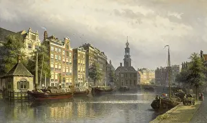 Spring Prints: The Singel, Amsterdam, View Toward the Mint