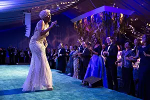 Soul Prints: Singer Mary J. Blige performs during the State Dinner for President Francois Hollande of France