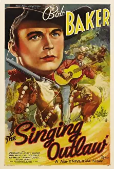 Musical Instrument Prints: THE SINGING OUTLAW, Bob Baker, 1937