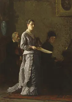 18 30 Years Old Prints: Singing a Pathetic Song, by Thomas Eakins, 1881, American painting, oil on canvas