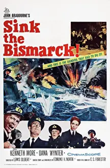 Images Dated 19th December 2014: SINK THE BISMARCK!, US poster art