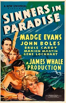Marion Prints: SINNERS IN PARADISE, US poster art