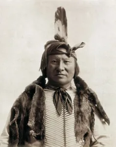 Black And Whiteportrait Prints: Sioux Indian chief 'Rain-in-the-Face'