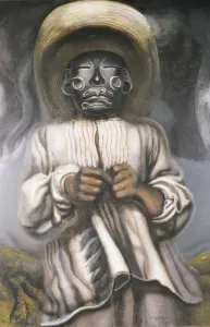 SIQUEIROS, David Alfaro (1898-1974). Ethnography. 1939. Enamel on table. Glass and enamelware. UNITED STATES OF AMERICA. New York City. Museum of Modern Art (MOMA)
