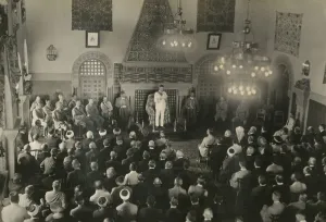 Middle East Prints: Sir Herbert Samuel, High Commissioner of Palestine, reading a Proclamation on July 7, 1920