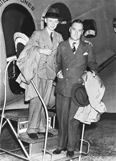Malcolm Prints: Sir Malcolm Campbell and his son Donald arrive in Salt Lake City