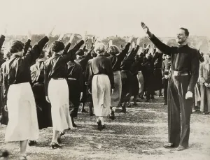 Lcgr1308 Prints: Sir Oswald Mosley at Black Shirt Rally