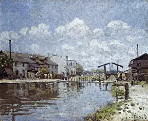 1872 Prints: SISLEY, Alfred (1839-1899). The Canal Saint-Martin