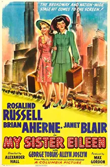 Janet Prints: MY SISTER EILEEN, US poster, from left: Janet Blair, Rosalind Russell, Brian Aherne, 1941