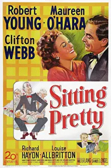 Louise Prints: SITTING PRETTY, US poster art, top from left: Maureen O'Hara