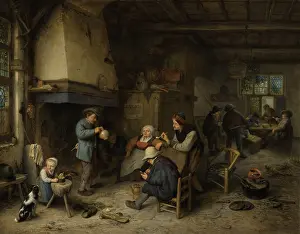 1650s Prints: The Skaters: Peasants in an Interior