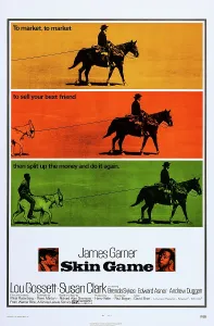 Donkey Prints: SKIN GAME, l-r: James Garner, Louis Gossett Jr. on poster art, 1971