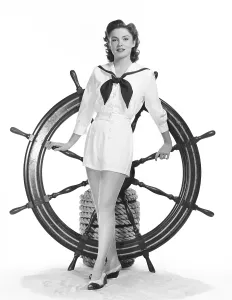 Ships Wheel Prints: THE SKIPPER SURPRISED HIS WIFE, Joan Leslie, 1950