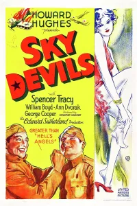 1932 Movies Prints: SKY DEVILS, US poster art, bottom left from left: William Boyd, Spencer Tracy, 1932