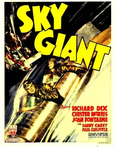 1938 Movies Prints: SKY GIANT, front: Richard Dix, rear: Chester Morris on window card, 1938
