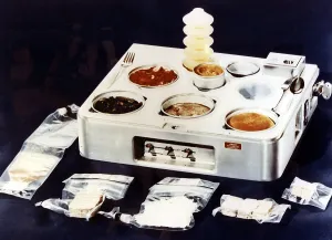 Nasa Prints: Skylab food heating and serving tray with food