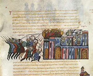 Miniatures Prints: SKYLITZER, John (9th century). Madrid Skylitzes 'Synopsis historiarum'