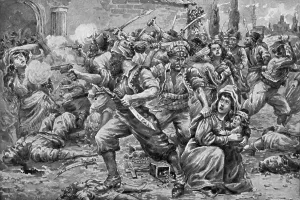 Lcgr1304 Prints: Slaughter of Armenians at Sason in August 1894 by Kurds