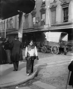 Chinatown Prints: A SLAVE GIRL IN HOLIDAY ATTIRE. From Arnold Genthe's CHINATOWN SERIES. Ca. 1900