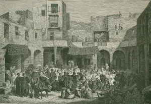 Cairo Prints: Slave market in Cairo, Egypt 1885