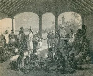 Merchants Prints: Slave market in Rio de Janeiro 1835