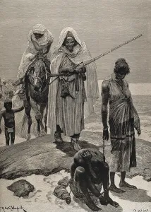 Arabian Prints: Slave traders returning to Timbuktu in the route Mali-Morocco