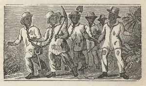 Chains Prints: Slaves often travel in coffles