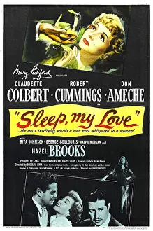 Films By Douglas Sirk Prints: SLEEP, MY LOVE, US poster, bottom from left: Robert Cummings