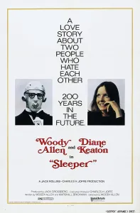 Science Fiction Prints: SLEEPER, US poster, Woody Allen, Diane Keaton, 1973